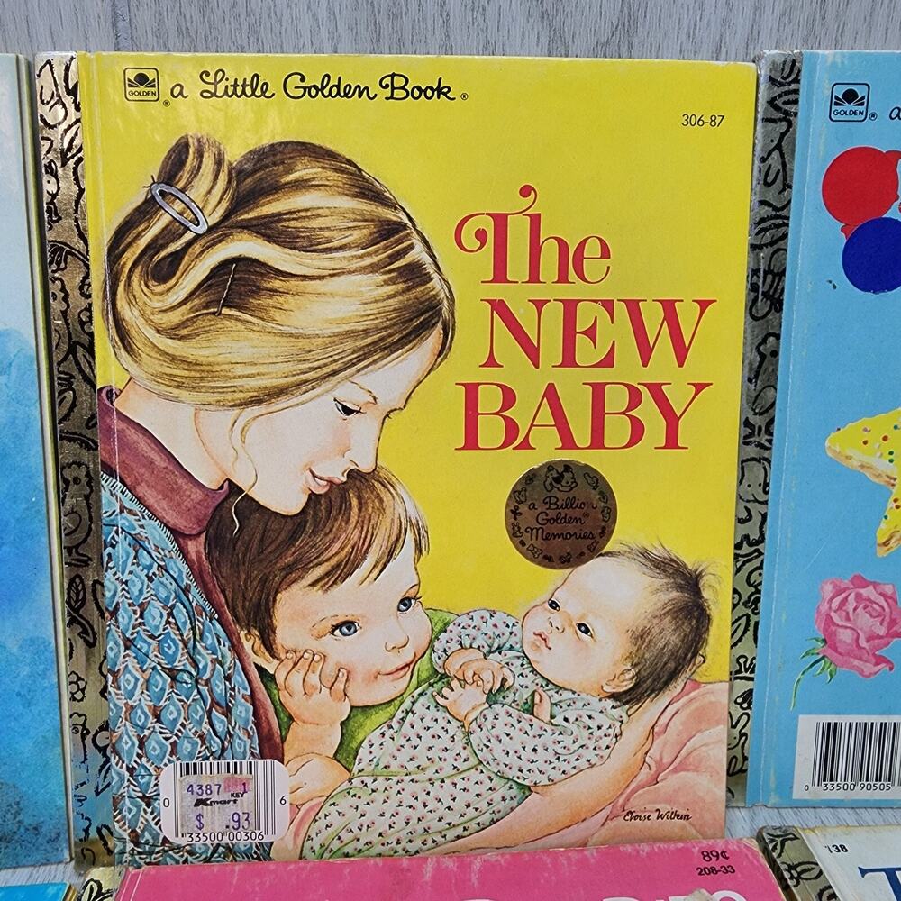 Lot Of 6 Little Golden Books Vintage: New Baby Word Book Circus In Town Animals - Picture 3 of 13